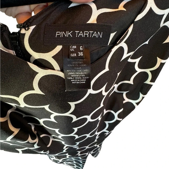 Pink Tartan women’s Cocktail or Wedding Dress size 6 with pockets - Picture 11 of 11